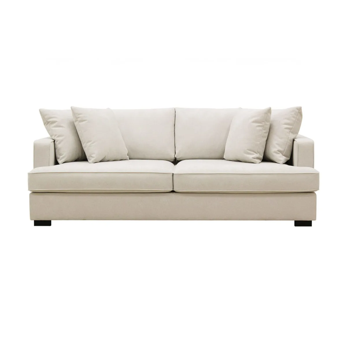 Rossita 3-sits djup tygsoffa, beige